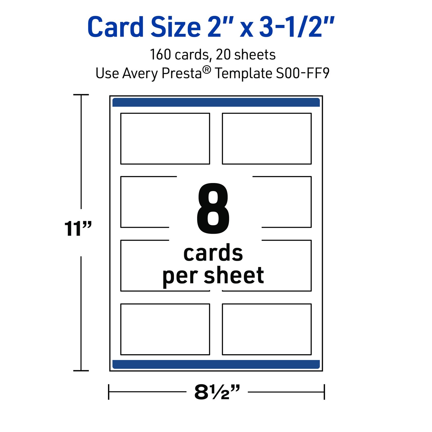 Avery Printable Rectangle Business Cards, 2" x 3.5", Matte White, Pre-printed Pink Border/Red & Metallic Gold Bow Design, Sure Feed Technology, Laser & Inkjet Compatible, 160 Total