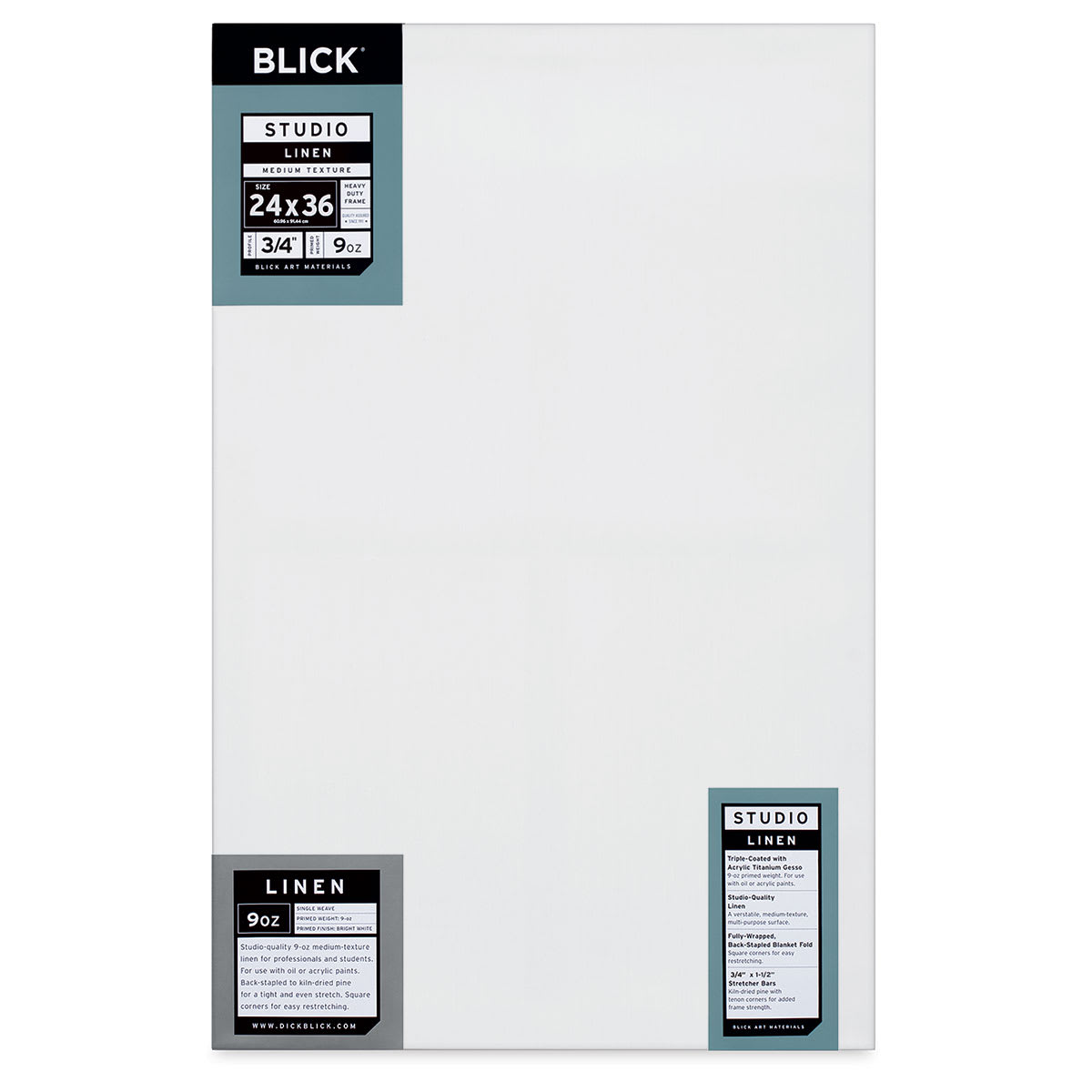 Blick Studio Linen Stretched Canvas - 24" x 36", Traditional 3/4" Profile