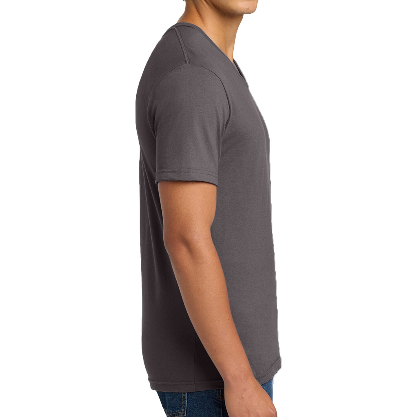 Gildan Men's Softstyle V-Neck T-Shirt, Short Sleeve Craft Bundle for DIY Printing, Charcoal 2-14 Pack