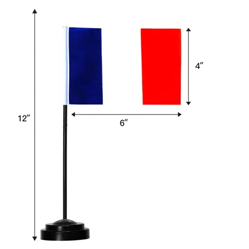 Pack of 12 Algeria Mini Flags – 4"x6" Polyester Desk & Hand Waving Set