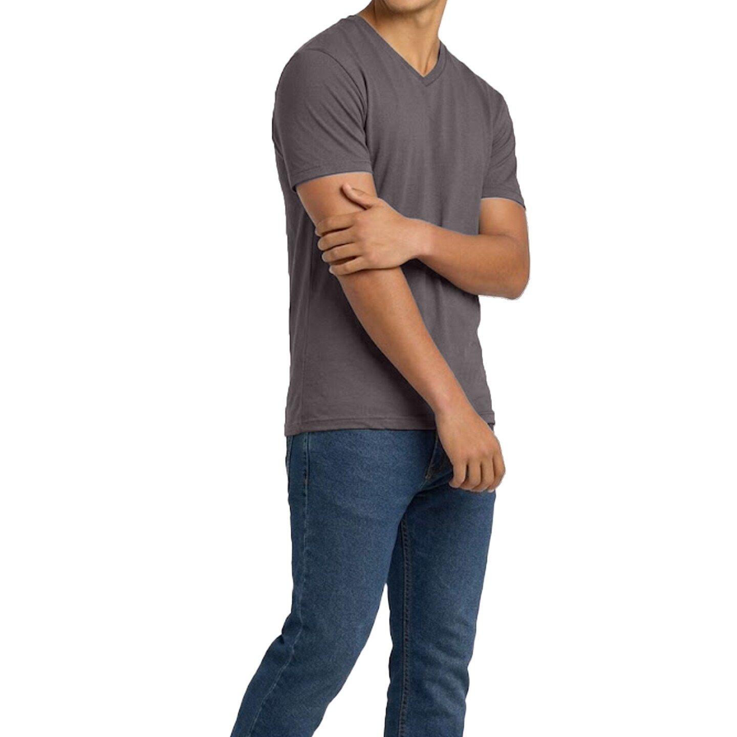 Gildan Men's Softstyle V-Neck T-Shirt, Short Sleeve Craft Bundle for DIY Printing, Charcoal 2-14 Pack