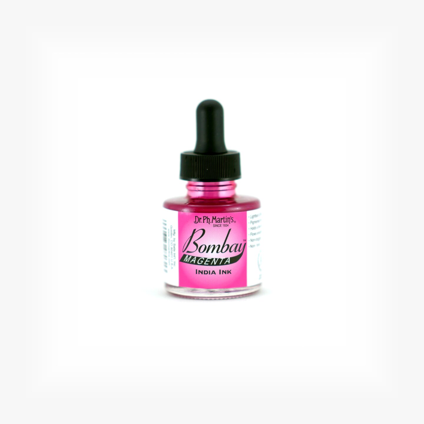 Dr. Ph. Martin's® Bombay India Ink, 1.0 US fl oz, 3BY Magenta, 1 Bottle