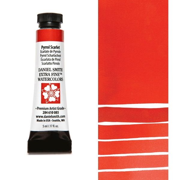 Daniel Smith Extra Fine Watercolors - Pyrrol Scarlet, 5 ml Tube