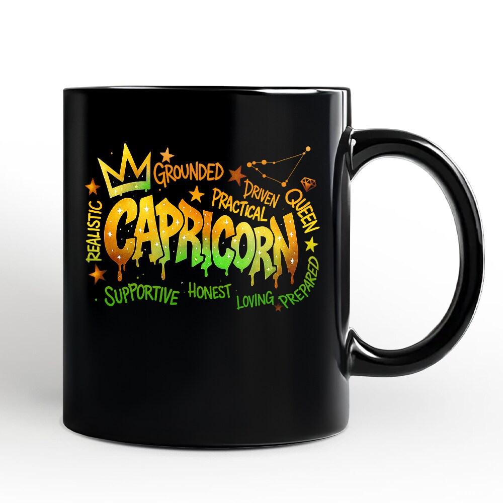 Capricorn Graffiti Zodiac Mug, Street Style Astrology Horoscope Gift