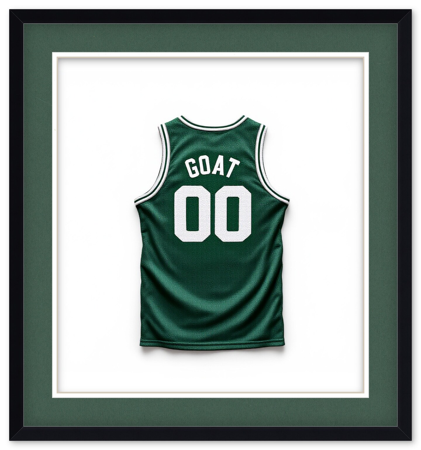 CustomPictureFrames.com Solid Wood Jersey Shadow Box Frame - Matte Black - Sizes 28x30 - Wall Display With Double Mat Made in the USA