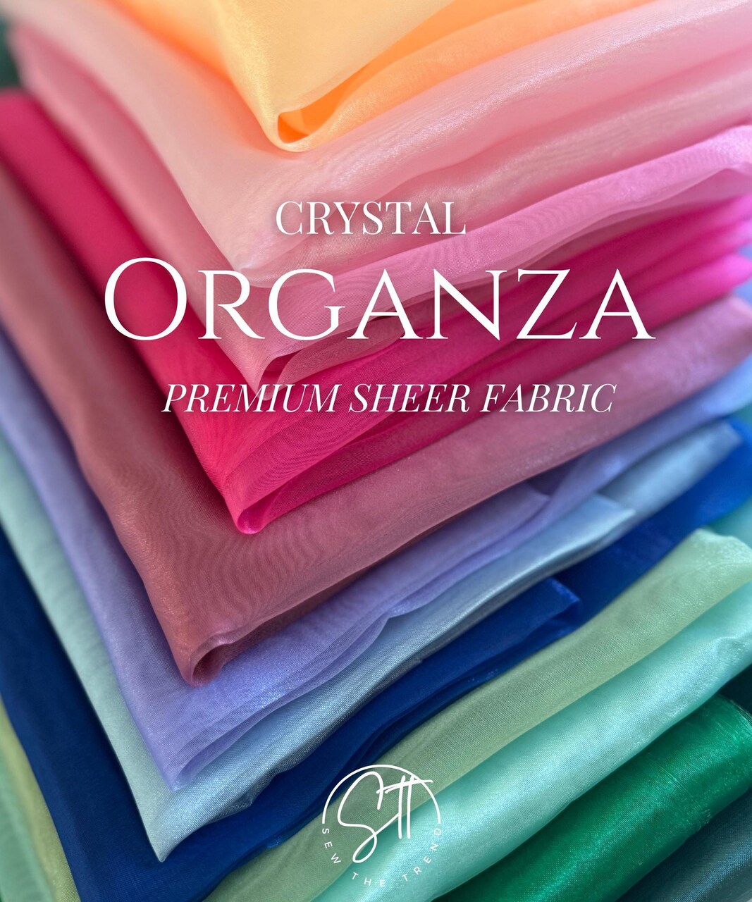 Crystal Organza Fabric by the Yard, 60" Wide Sheer Lightweight Organza for Wedding Dresses, Event Decor, Curtains & Sewing