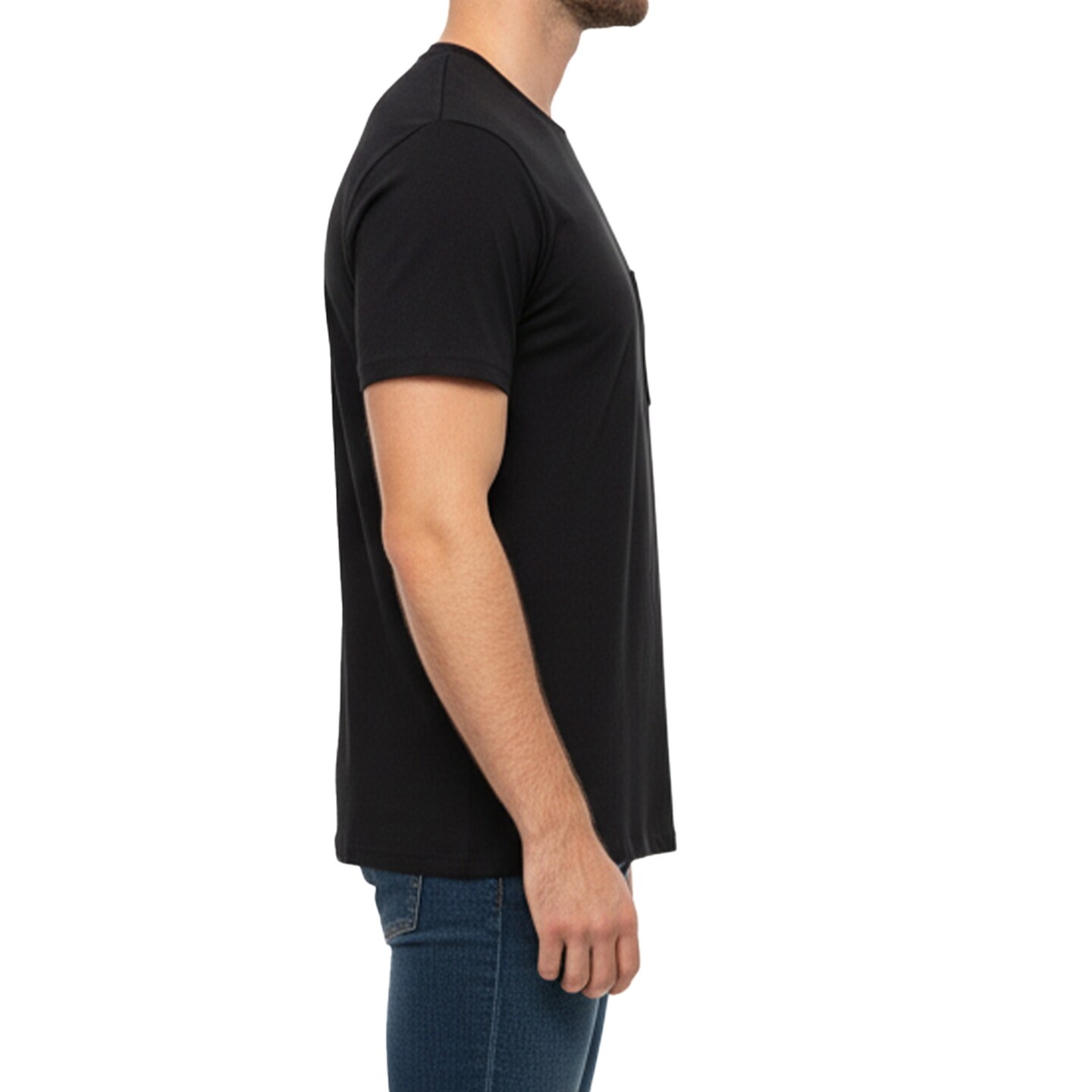 Gildan Heavy Cotton Pocket DIY Project Men's T-Shirt Bundle, Black Craft Blanks tee