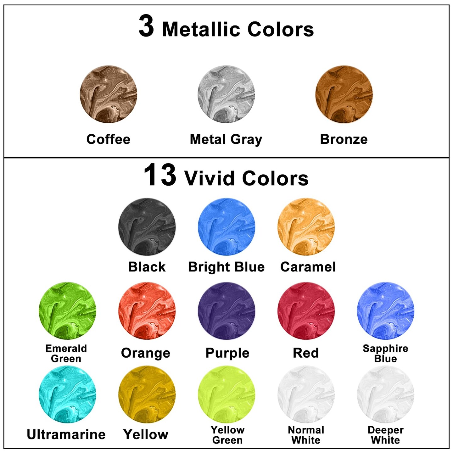Alcohol Inks for Resin, 16 Colors High Concentrated Alcohol Ink Set for Epoxy Resin, Alcohol-Based Resin Ink for Coasters, Fluid Painting Crafts, Tumbler Making, 10 ml Each
