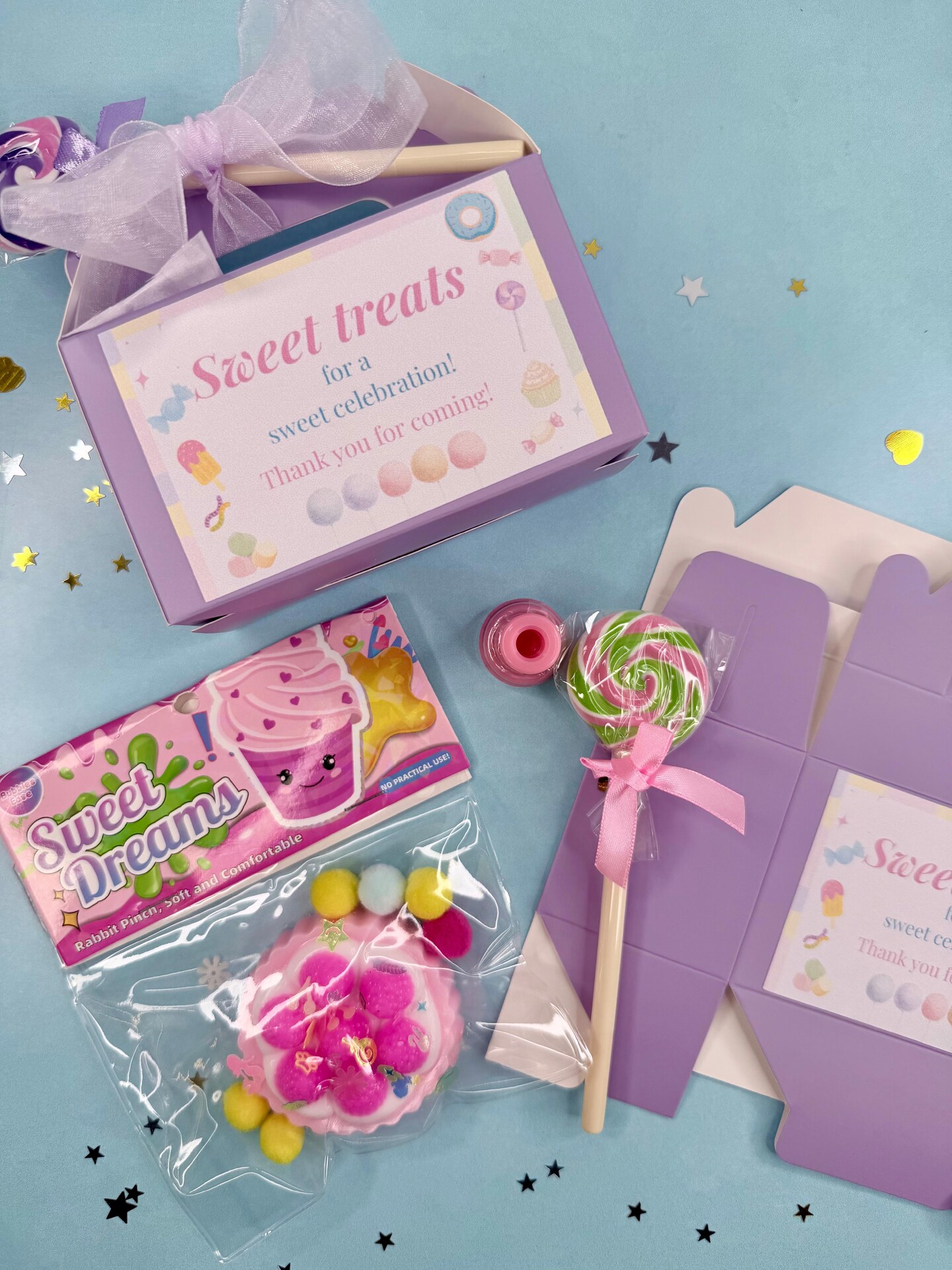 Sweet Treats Party Favor | Pre-Made Candy-Themed Favor Boxes for Kids Birthday Parties