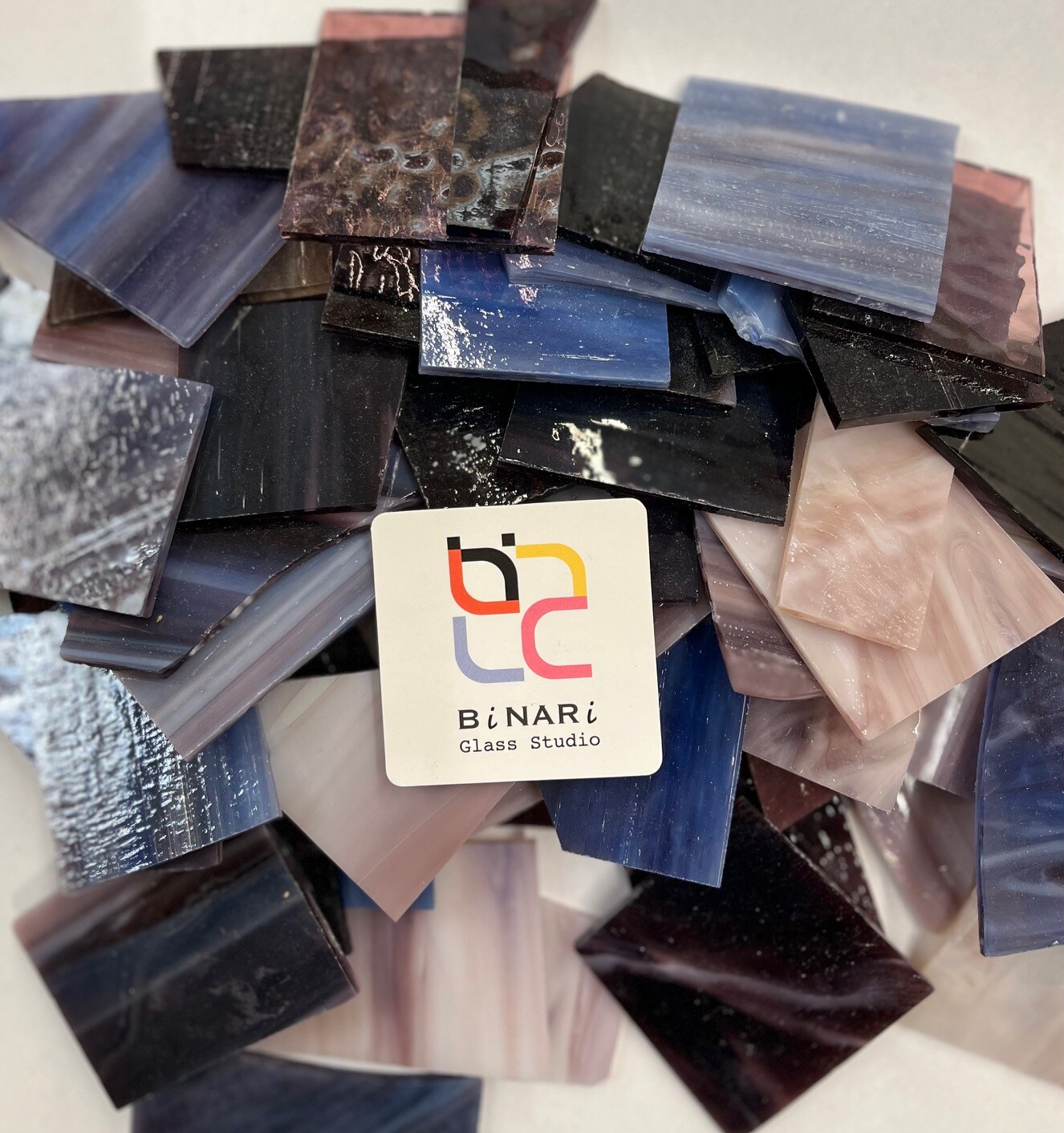 5LB Bulk Stained Glass Mosaic Tiles - Studio Grade Shards for DIY Arts & Crafts