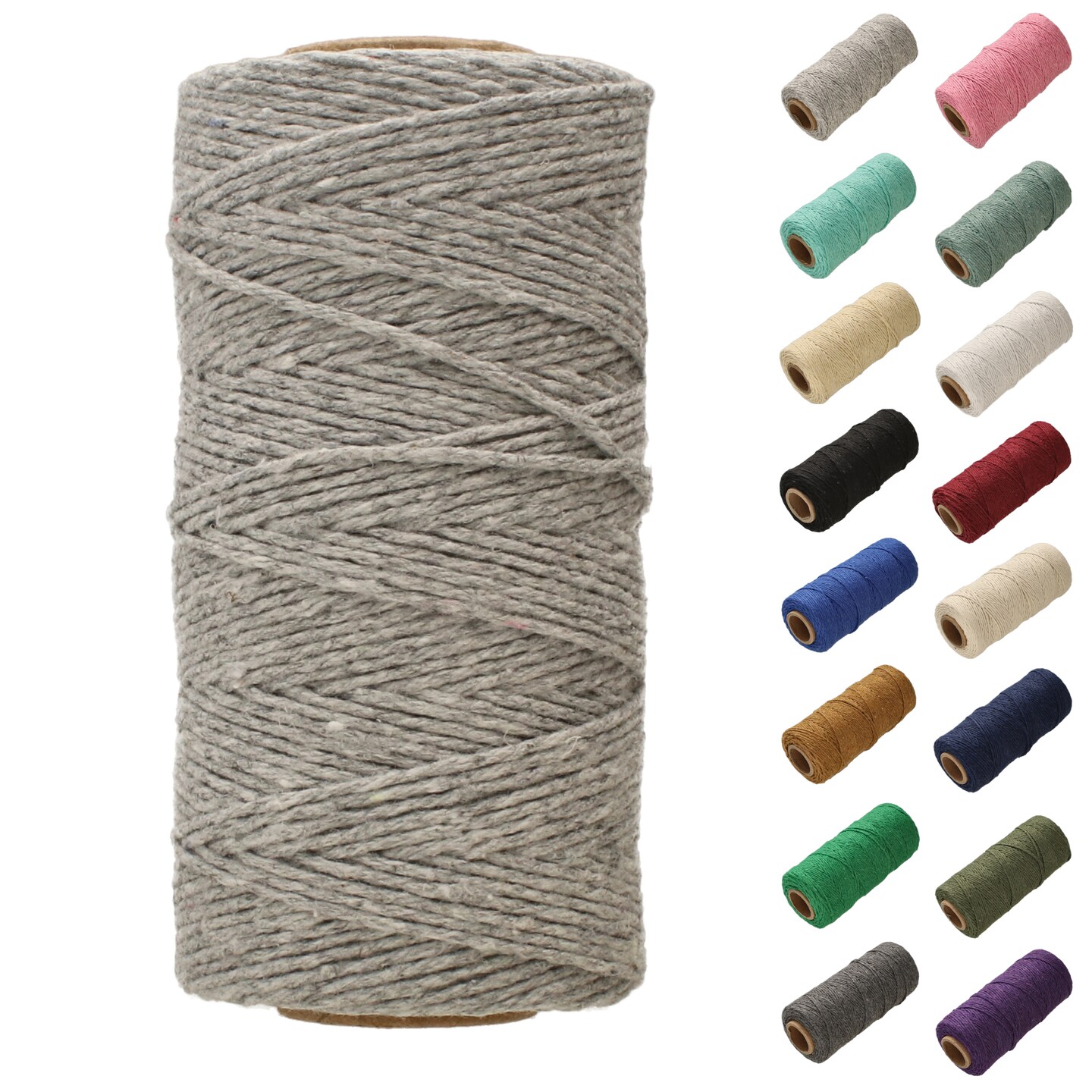 White Lion Macramé Cord – Cotton Rich Macrame Rope, 1 mm, 300 Feet, Yarn for Wall Decor, Crochet, Gift Wrapping, Wall Hanging, Plant Hangers, Handmade Crafts, Knitting