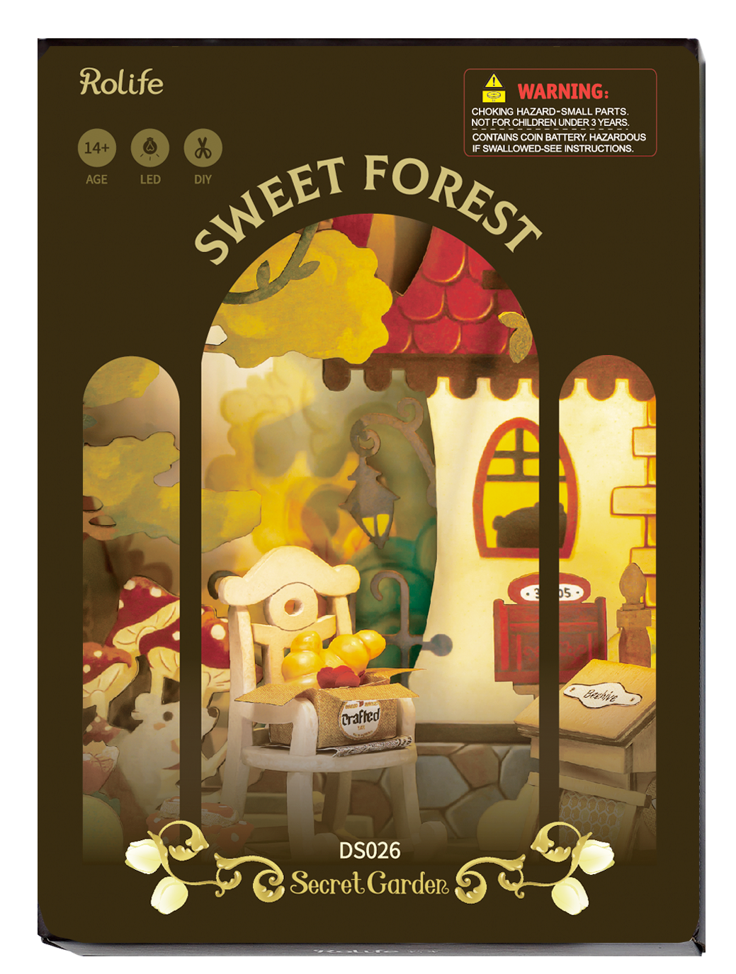 ROLIFE Secret Garden(Box Theatre Series)Sweet Forest 3D Wooden Puzzle DS026