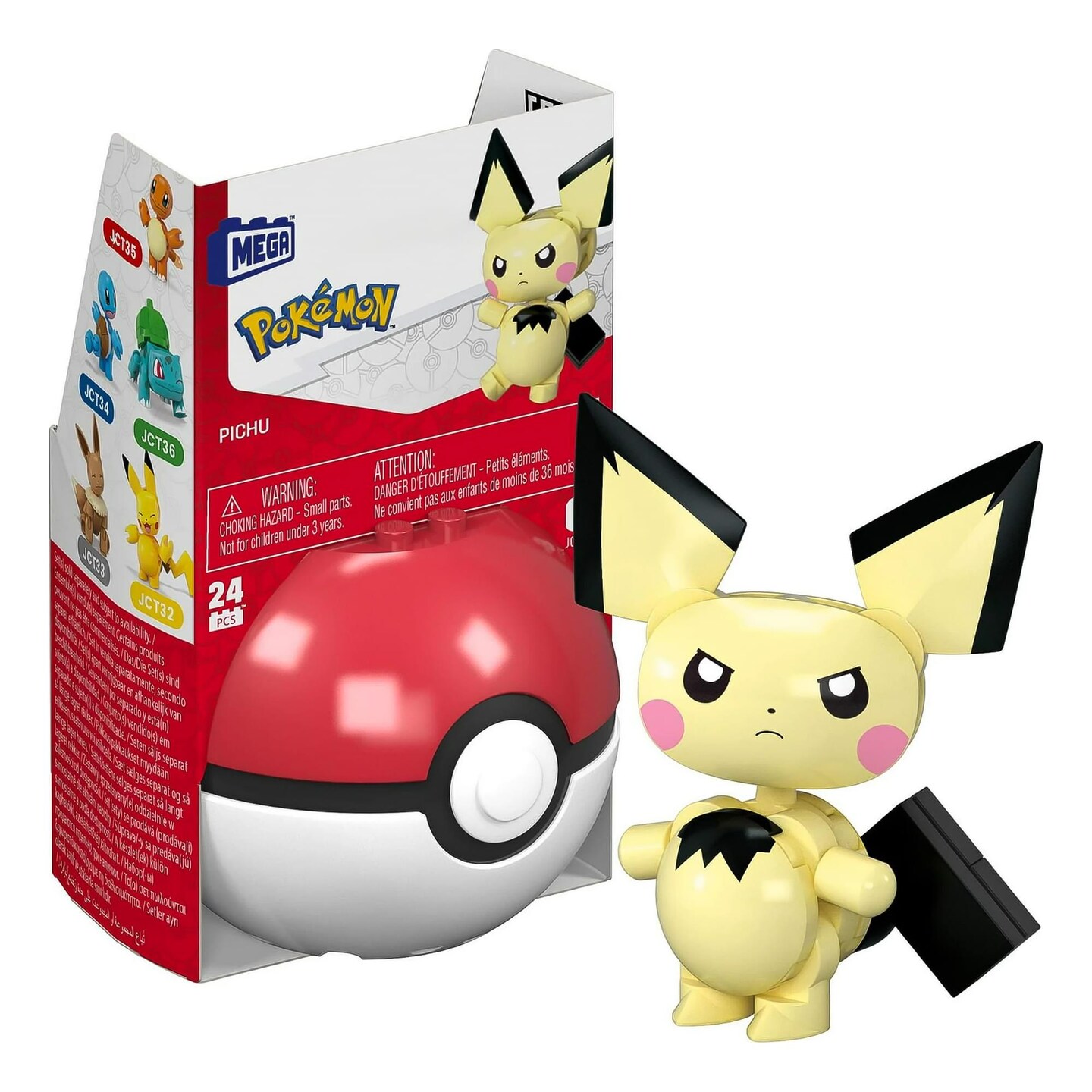 Pokemon MEGA Construx Pikachu Poke Ball 24-Piece Building Set