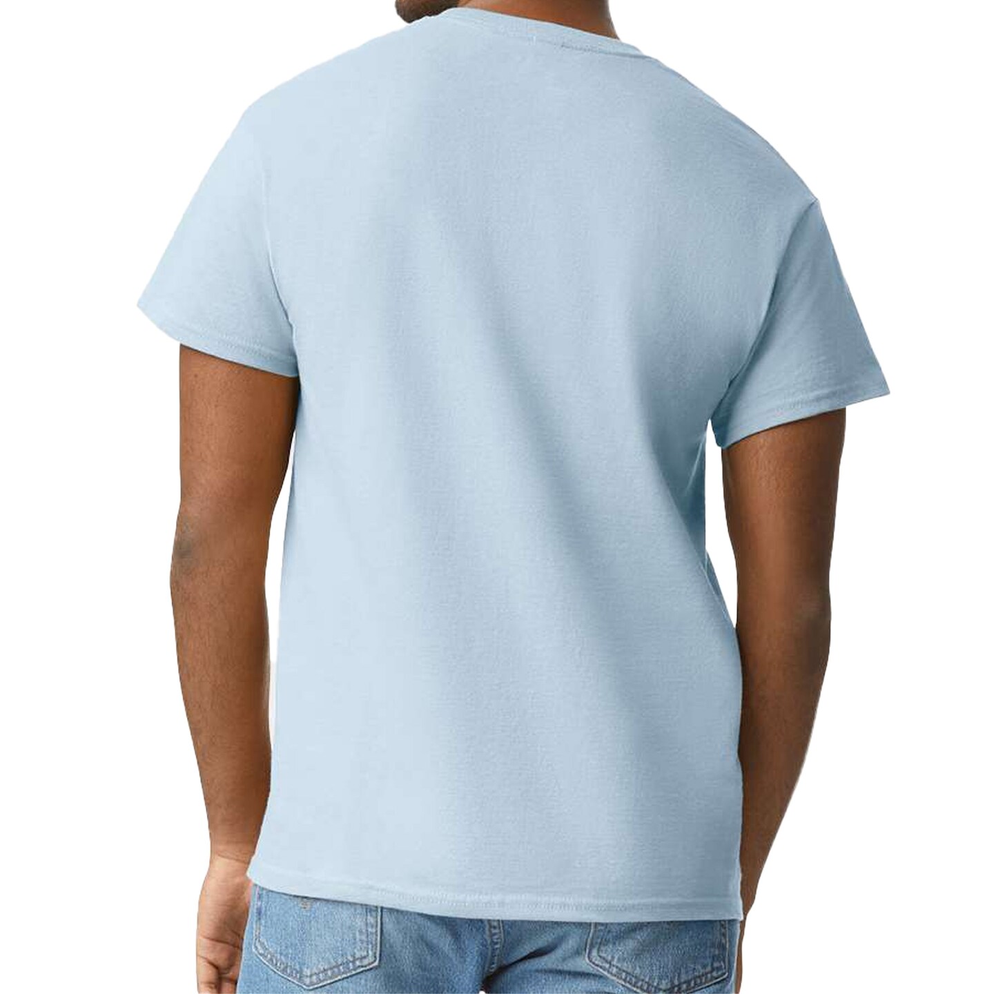 Gildan Unisex Light Blue Crewneck T-Shirt Blanks for Crafting, Ultra Cotton Short Sleeve