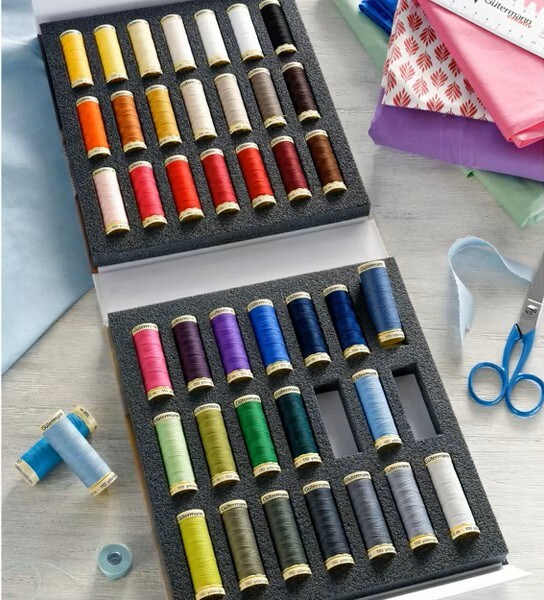 Gutermann Sew-All Polyester Sewing Thread Set – 42 Spools, 100m Each – Thread Set in Organizer Case