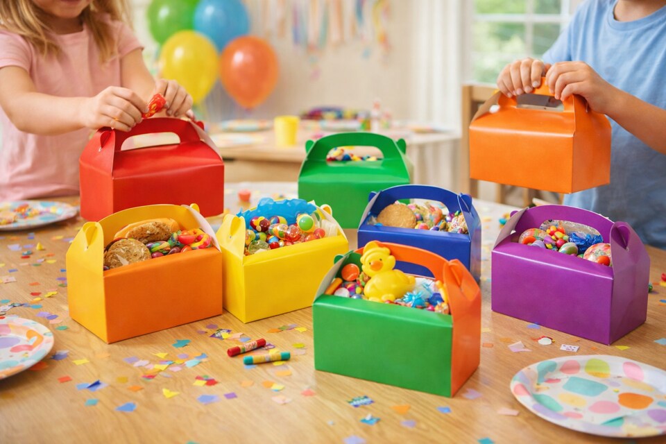 Decorative Treat Boxes 6.25" – 12 Pack | Party Favor Boxes for Gifts, Cookies, and Crafts