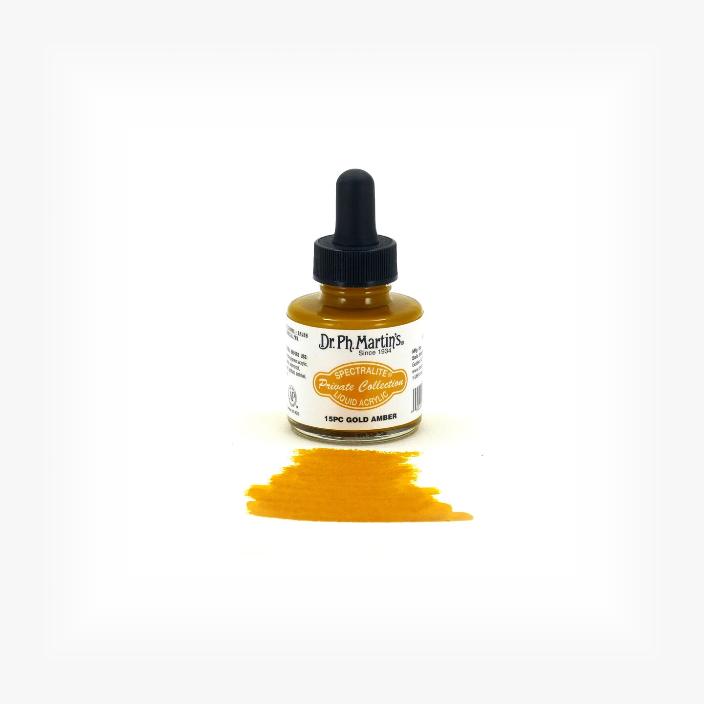 Dr. Ph. Martin's® Spectralite Private Collection Liquid Acrylics, 1.0 US fl oz, 15PC Gold Amber, 1 Bottle