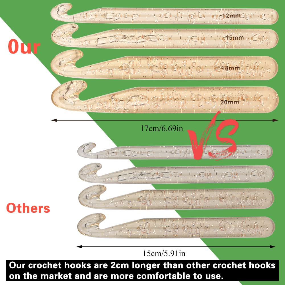 116 PCS Crochet Hooks Sets, Ergonomic Crochet Hooks Kits with Storage Bag and Crochets Needle Accessories, DIY Crochets Needles Kit for Beginners and Experienced Crochet Hook Lovers