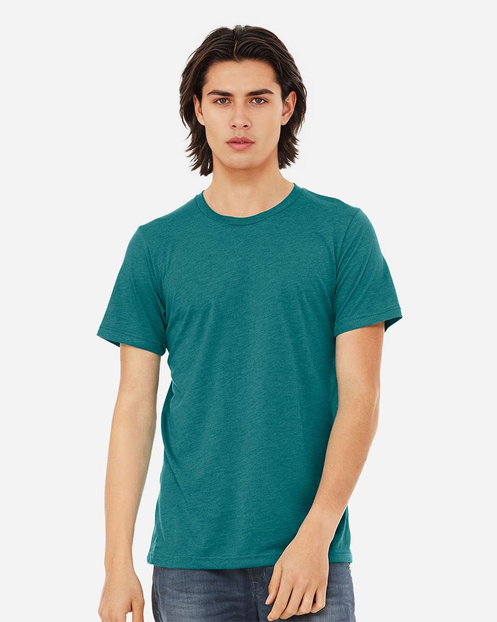 BELLA + CANVAS Triblend Short Sleeve Crewneck T-Shirt for Everyday Comfort & Custom Print Casual Tee
