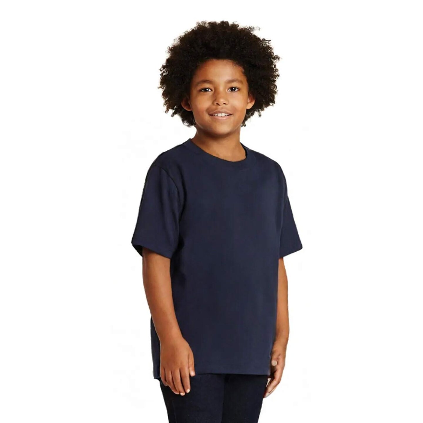 Youth Short Sleeve Heavy Cotton T-Shirt Breathable and Long Lasting