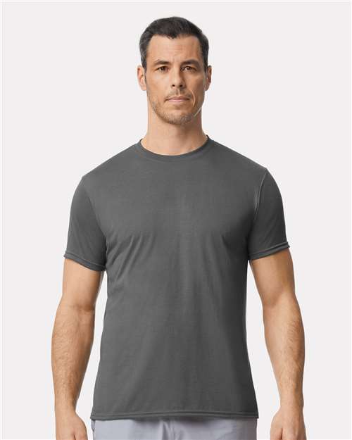 Gildan Performance Crewneck Short Sleeve T-Shirt for Training, Workwear & Moisture Wicking Active Polyester Tee