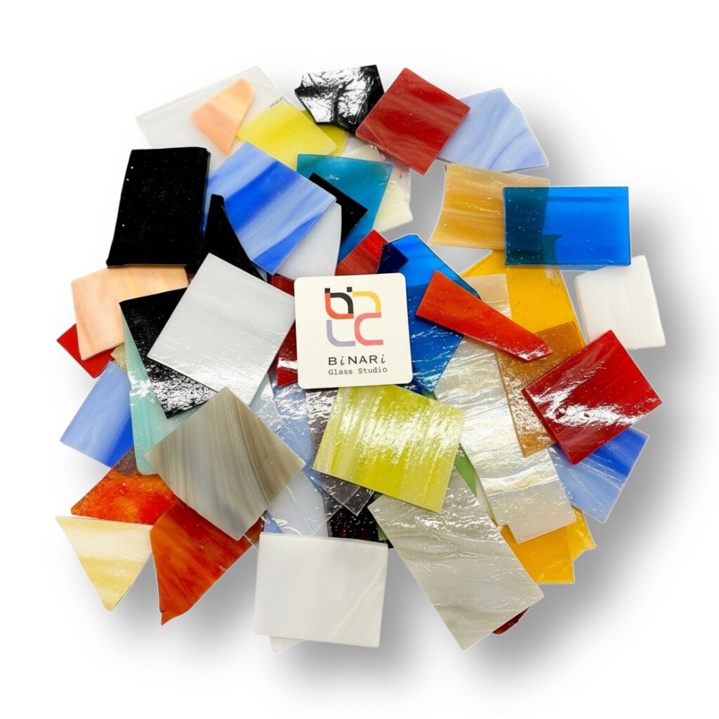5LB Bulk Stained Glass Mosaic Tiles - Studio Grade Shards for DIY Arts & Crafts