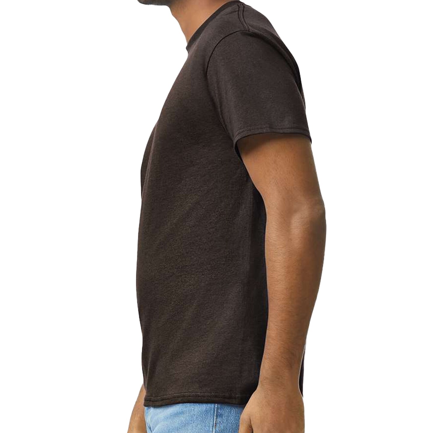 Gildan Ultra Cotton Short Sleeve Tee Pack for Heat Transfer, Dark Chocolate Crewneck T-Shirt Custom Printing