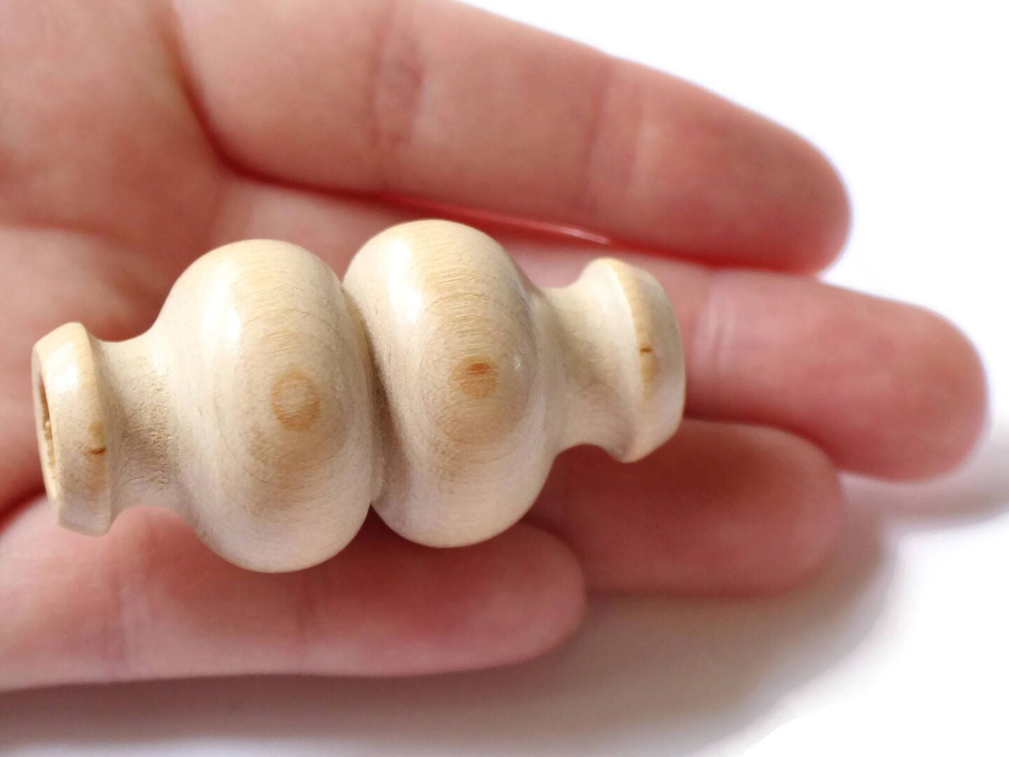 50mm Light Brown Natural Large Fancy Tube Vintage Wooden Macrame Beads