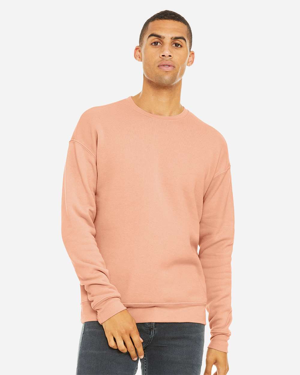 BELLA+CANVAS Long Sleeve Sponge Fleece Drop Shoulder Sweatshirt for Casual, Winter & Layering Wear