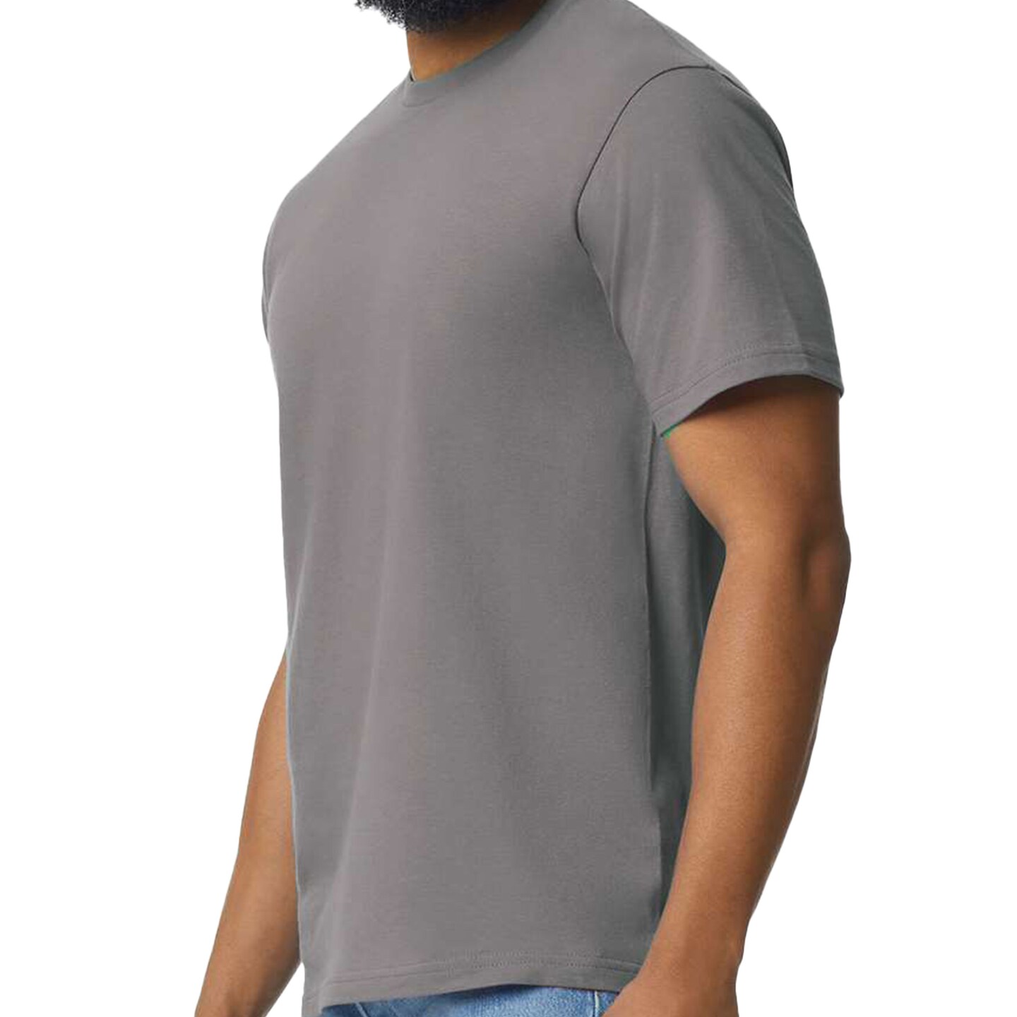 Gildan Men's Softstyle Midweight T-Shirt, Short Sleeve Blank for DIY Printing & Craft, Charcoal S–4XL