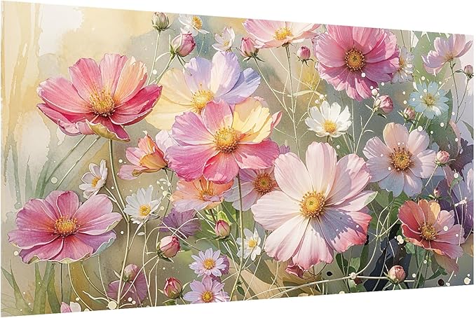 Large Diamond Painting Kits for Adults - DIY 5D Flowers Diamond Art Kits for Adults, Full Drill Flowers Diamond Art Painting, Gem Art Kits for Home Wall Decor (27.5 X 15.7 Inch)