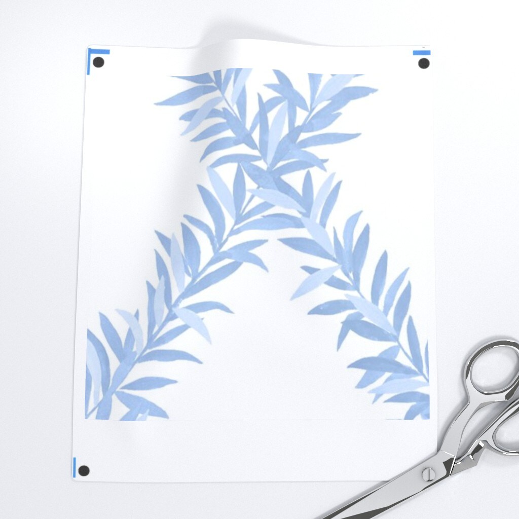 Trellis Botanical Floral Geometric Lattice Diamond Blue Garden Large Scale Custom Printed Fabric by Spoonflower Various Fabrics by the Yard or Fat Quarter