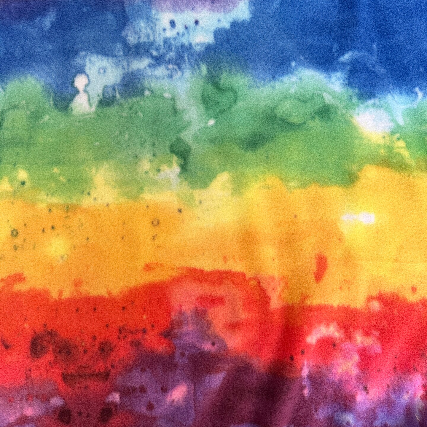 Rainbow Ombre Anti-Pill Premium No-Sew Throw Fleece Fabric Kit