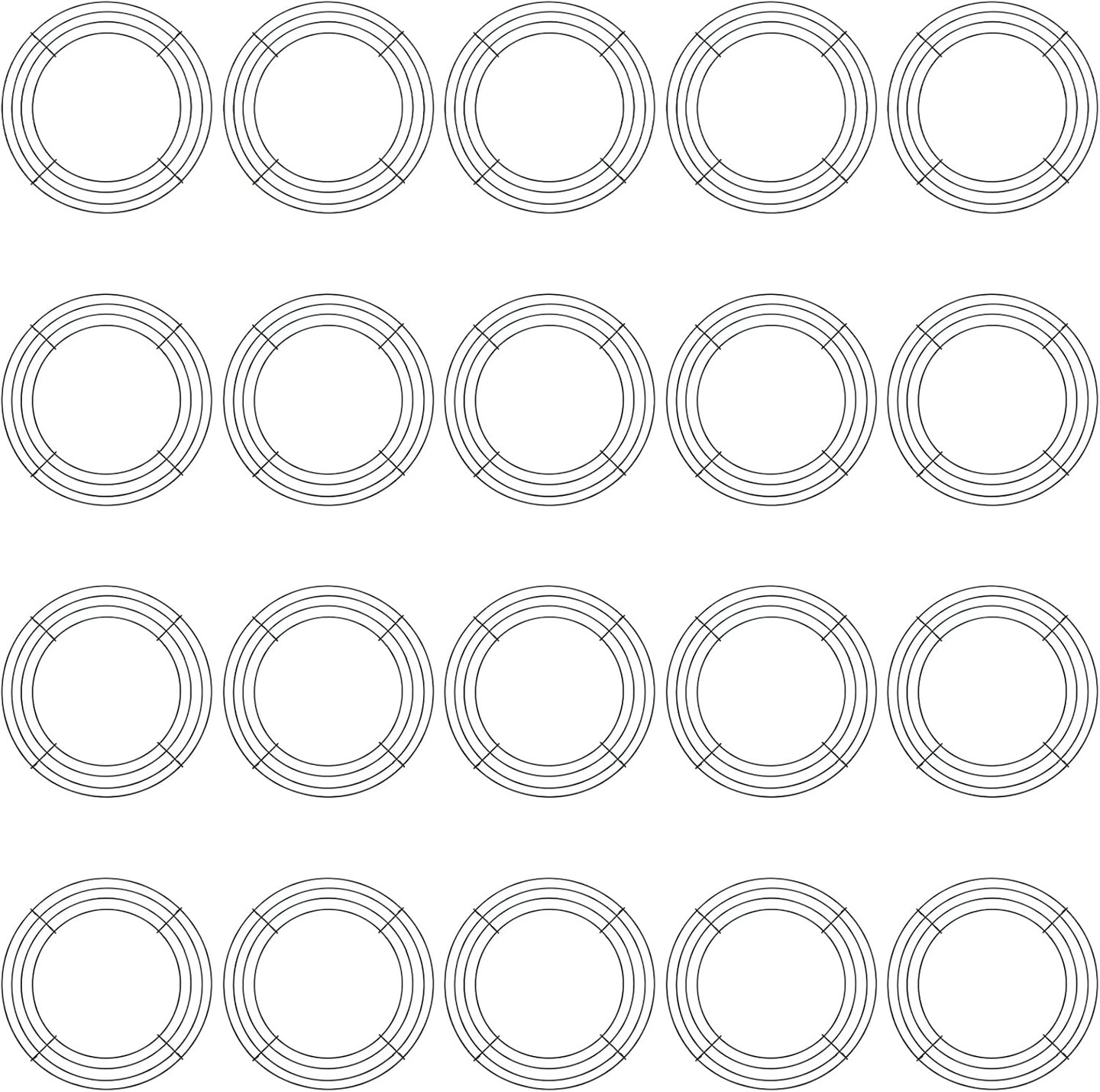20 Pack 10 Inch Round Wire Wreath Frames, Metal Floral Wreath Frame, Metal Wreath Rings for Christmas New Year Party Home Decor DIY Crafts Supplies, Dark Green