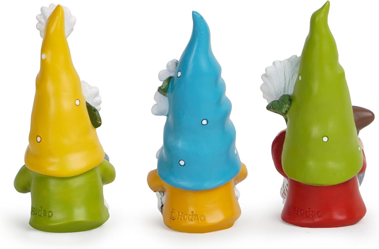 3 Pcs 3.5&#x27;&#x27;H Spring Gnomes Garden Pointed Hat Flowers Gnome Decorations Handmade Tomte Elf Summer Resin Gnomes Figurines Spring Decorations for Home Table Decor Gifts