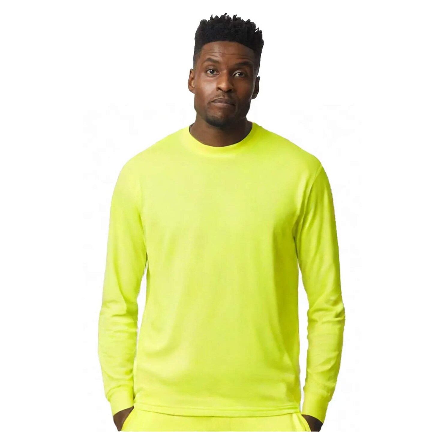 Gildan® Dry Blend Crewneck Long Sleeve T-Shirt for Layering, Workwear & Everyday Comfort