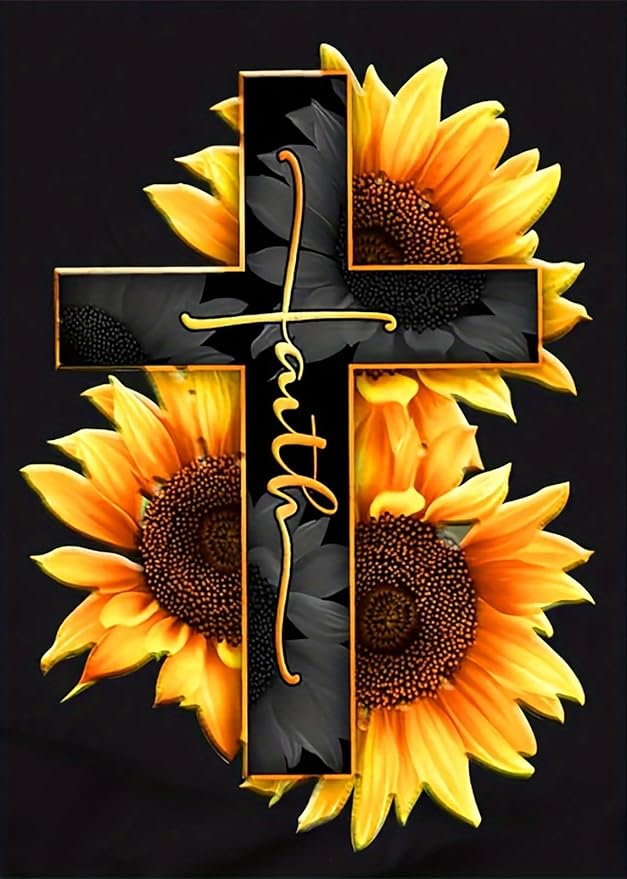 5D Sunflower Diamond Painting Kit for Adults - 12x16" Full Round Drill Gem Art - DIY Diamond Dots Sunflower Art Kit for Beginners - Nature-Themed Home Wall Decor