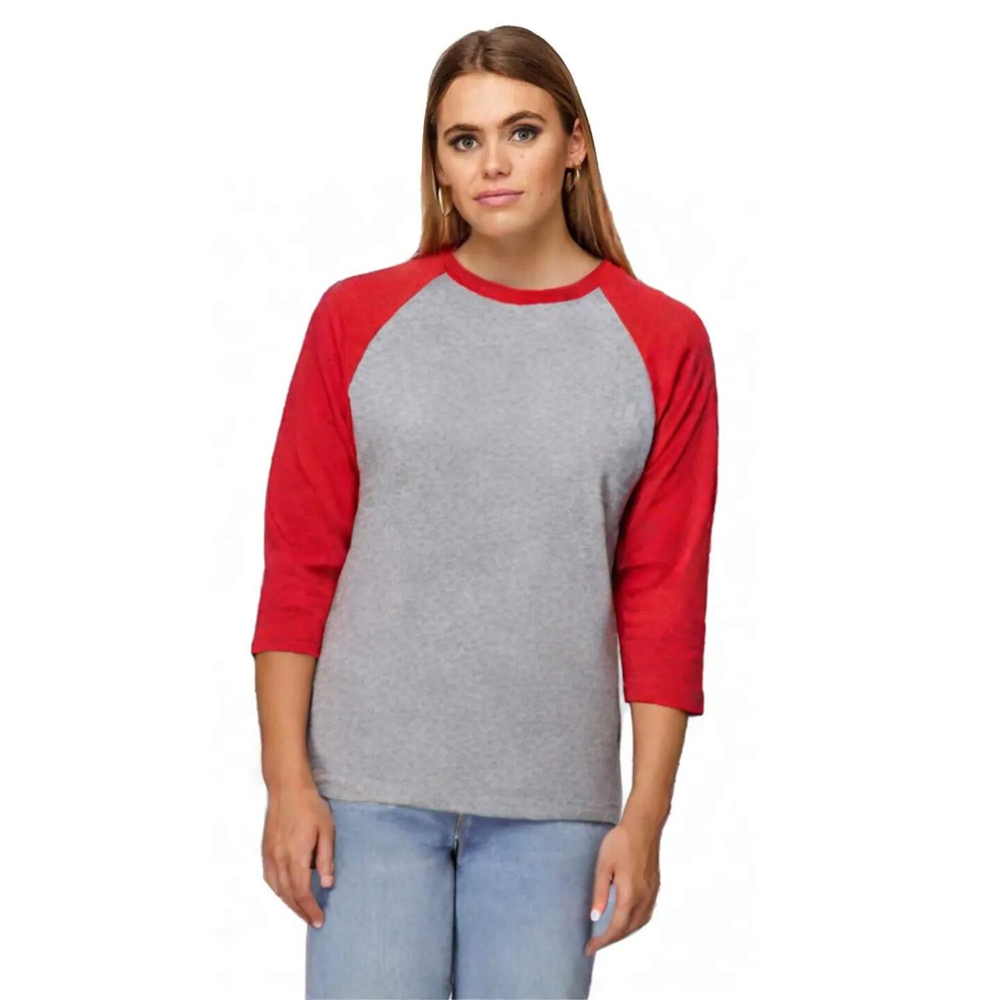 Gildan Heavy Cotton Raglan Crewneck 3/4 Sleeve T-Shirt for Everyday Comfort & Custom Printing Tee