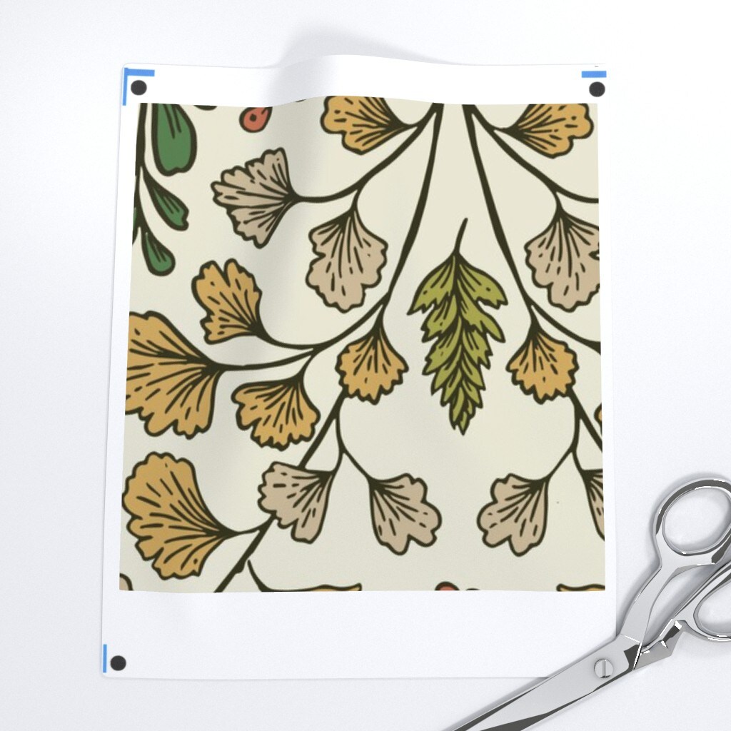 Bohemian Butterfly Green Botanical Bold Art Nouveau Rustic Floral Winged Moths Leaves Flowers Farmhouse Custom Printed Fabric by Spoonflower Various Fabrics by the Yard or Fat Quarter