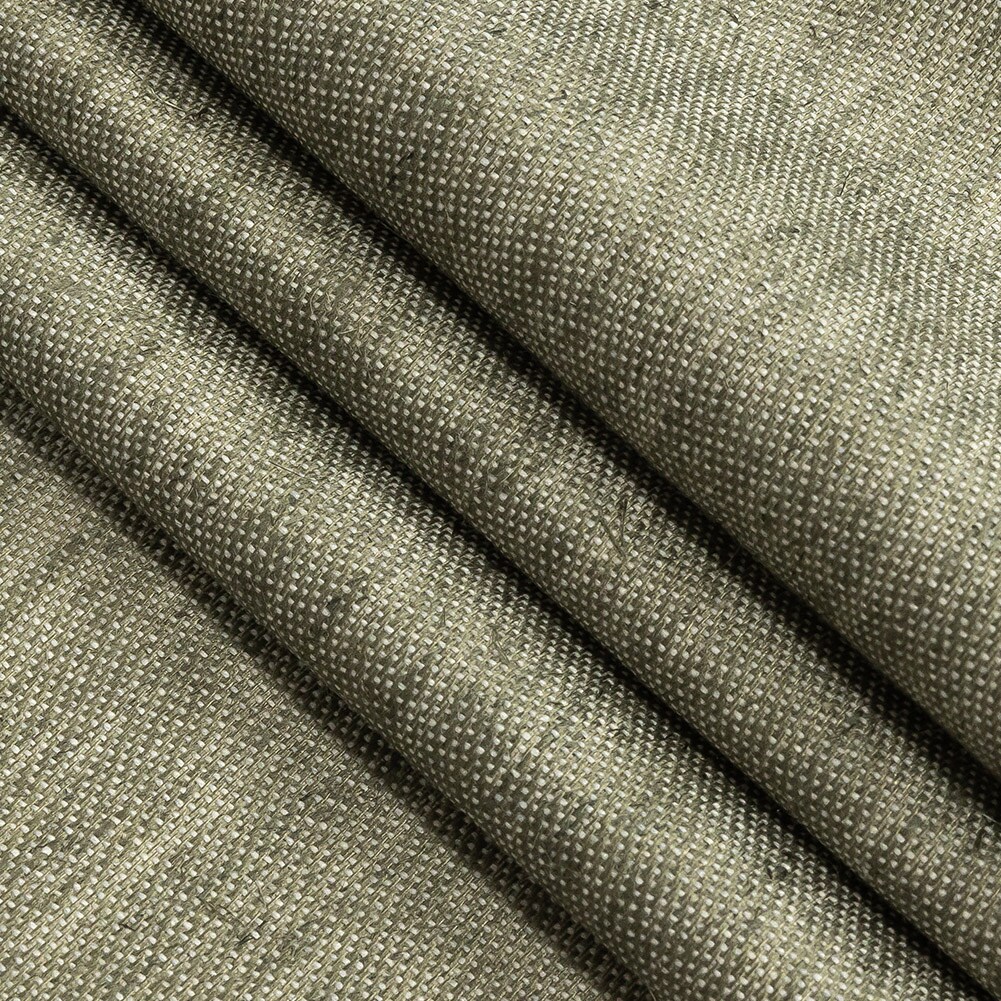 1 Yard Heathered Olive Cotton Tencel Linen Blended Woven Fabric