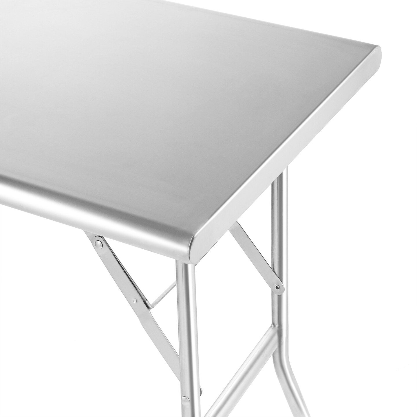 GRIDMANN Stainless Steel Folding Tables 48 x 24 Inch, NSF Kitchen Prep &#x26; Work Tables