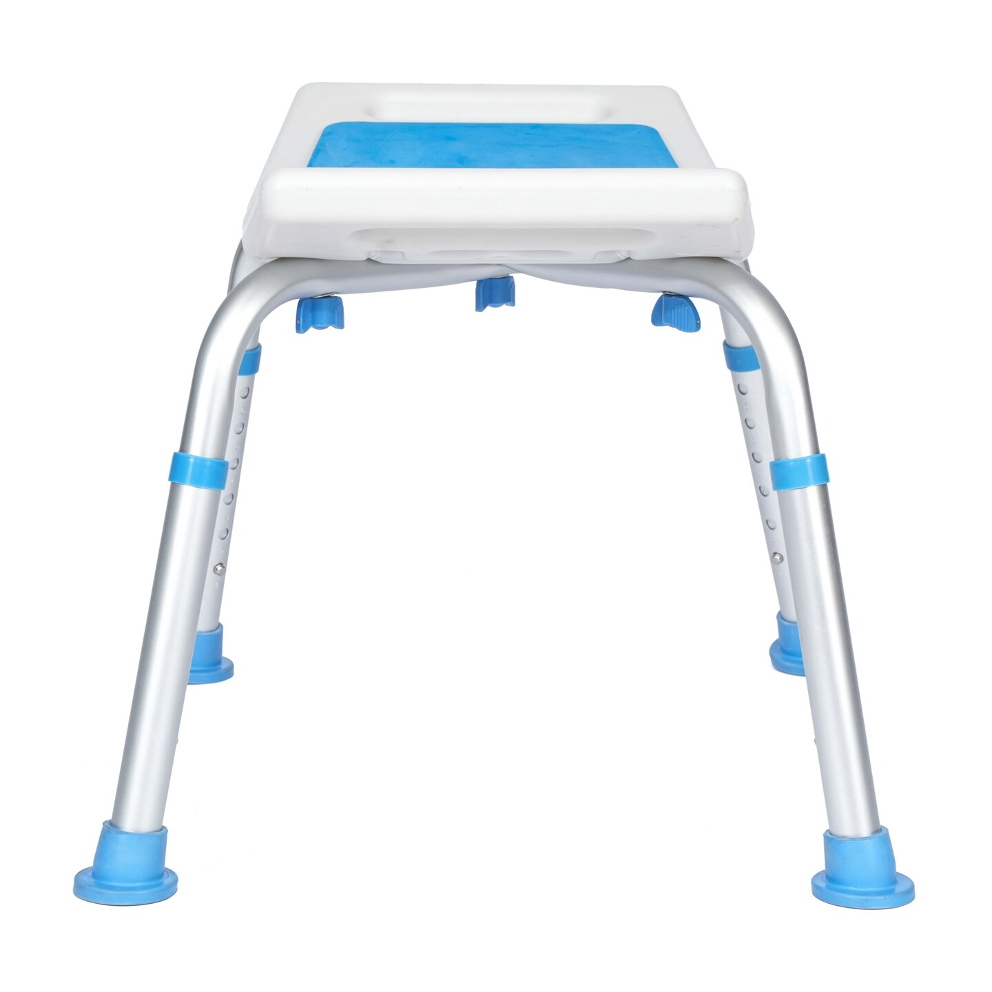 Emma and Oliver Ramsey Shower Stool with 6 Adjustable Height Settings, Padded Seat and Non-Slip Feet
