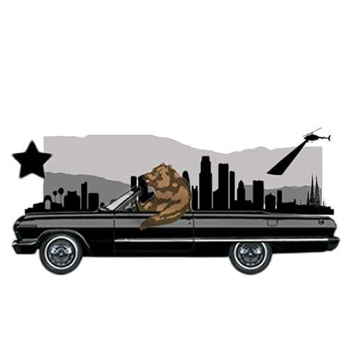 Low rider car with LA background Edible Icing Sheet cake topper. Select the size using the &#x22;Customize&#x22; button