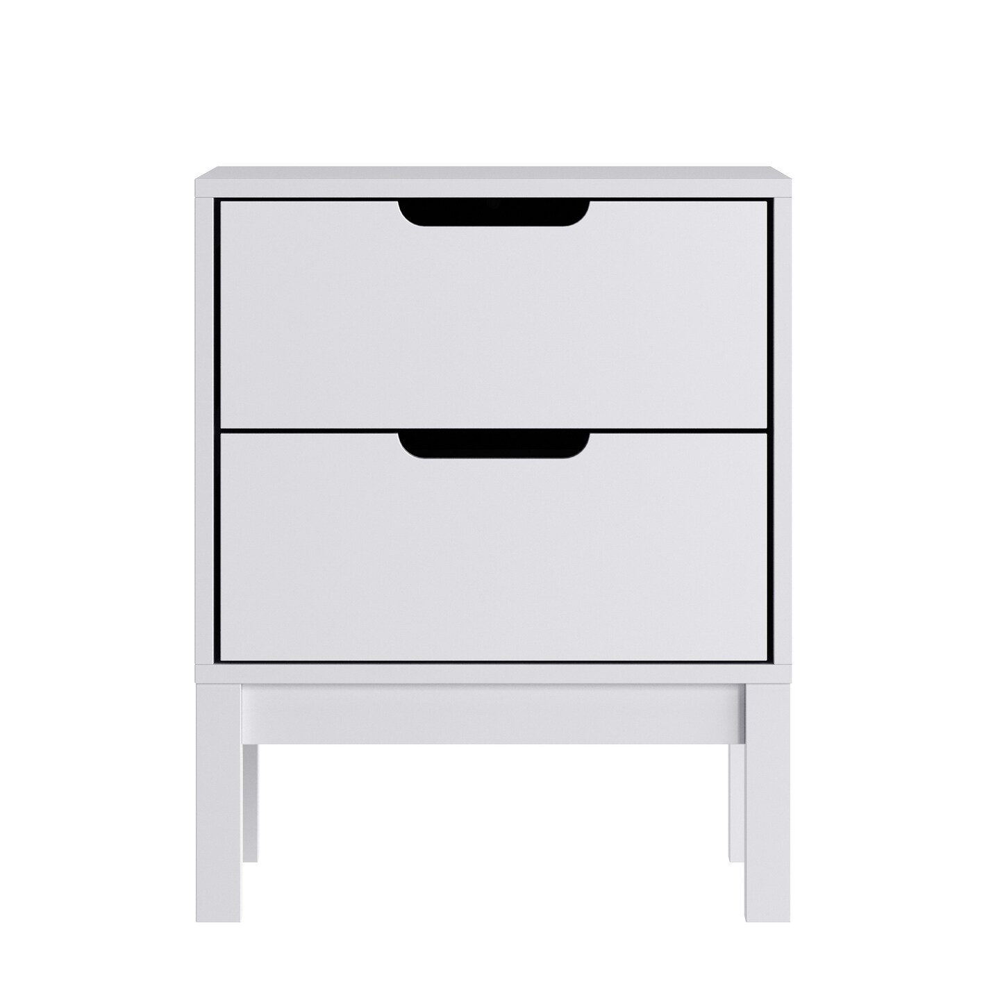 Emma and Oliver Samuel Kids Double-Drawer Night Stand with Solid Wood Frame, Side Table for Kids Bedroom