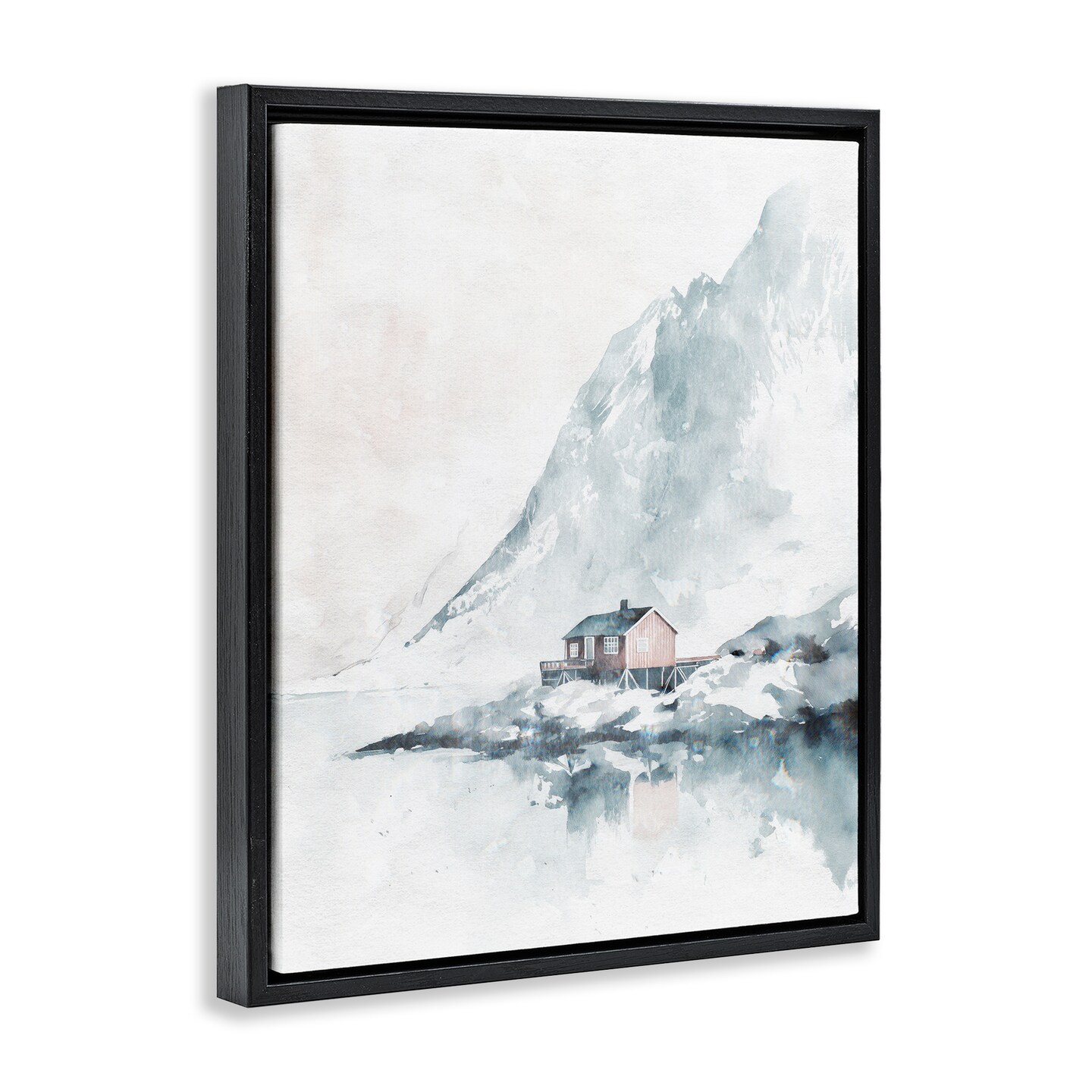 Stupell Industries Snow Shelter Watercolor Floating Frame, design by Svetlana Aleynikova
