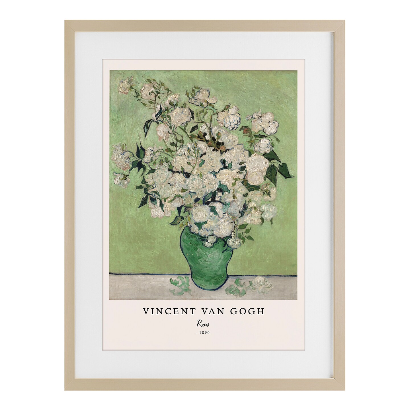 Stupell Industries Classic Roses Van Gogh Framed Print Under Glass, design by Vintage Hustle