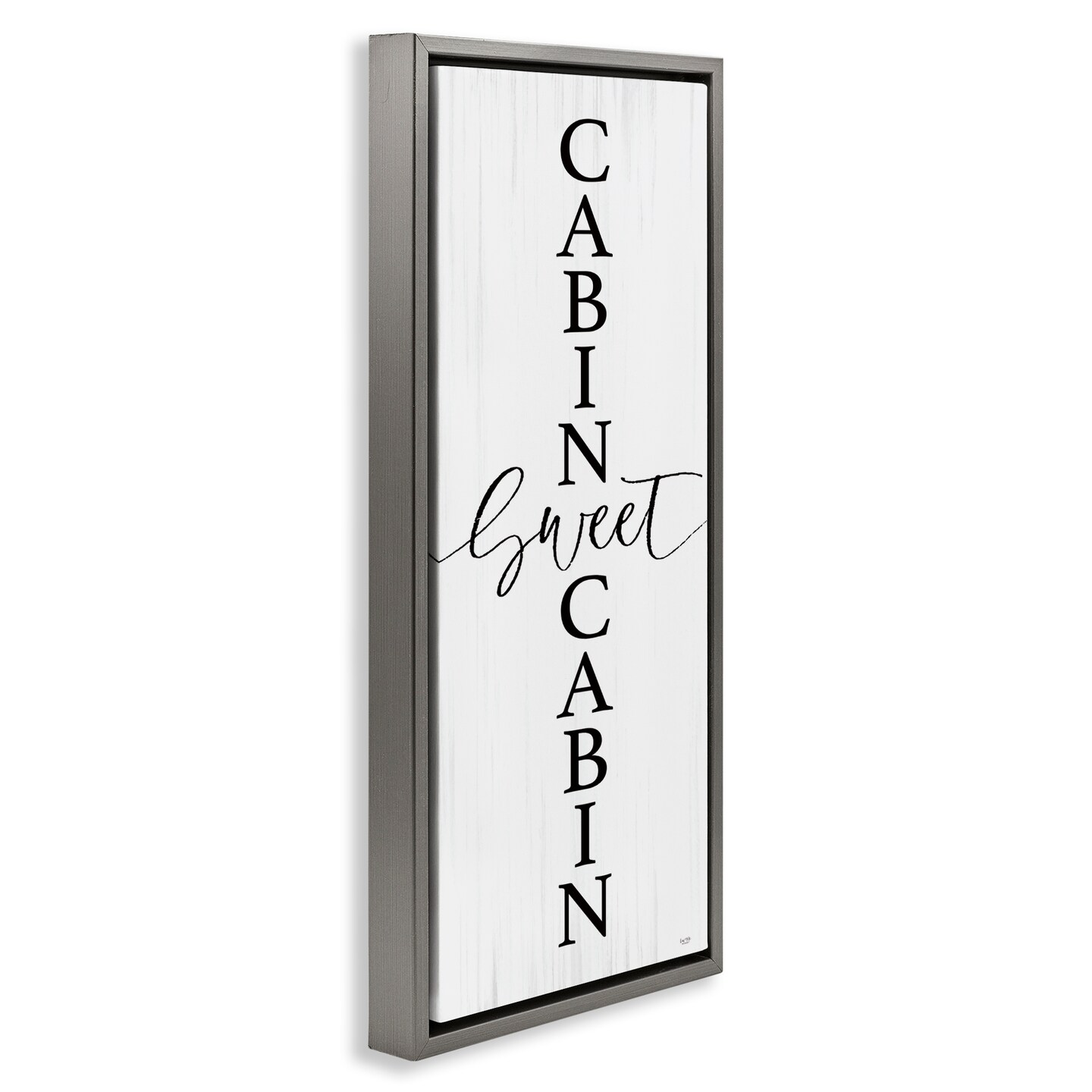 Stupell Industries Sweet Cabin Vertical Words Floating Frame, design by Lux + Me Designs