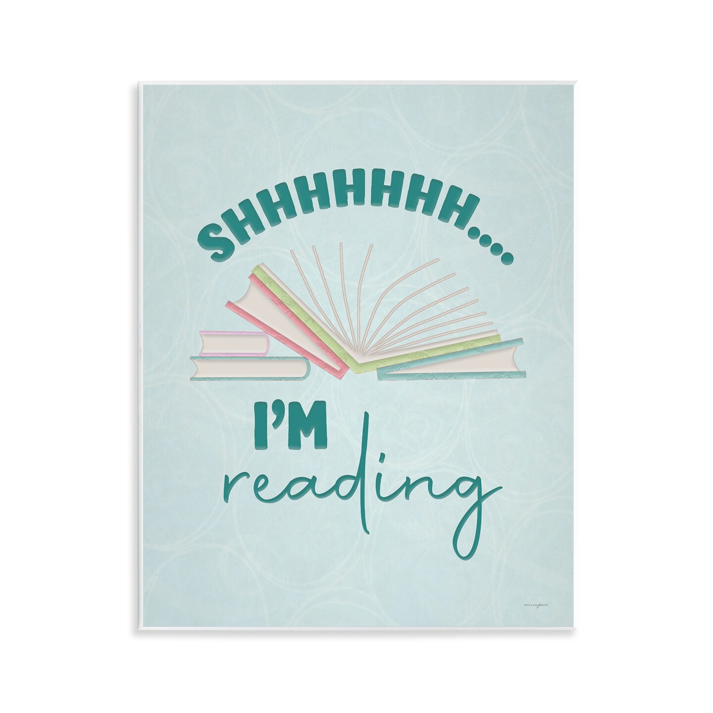 Stupell Industries Shhh I'm Reading Wall Plaque, design by Seven Trees Design