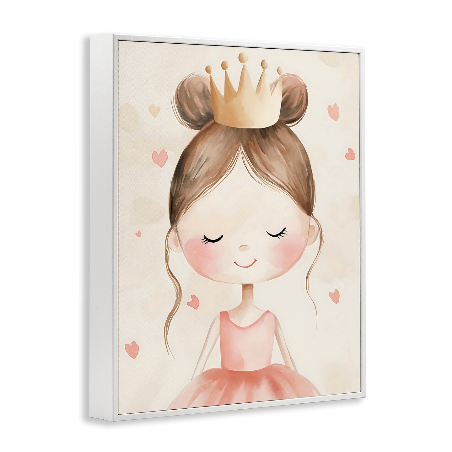 Stupell Industries Pink Ballerina in Crown Framed Giclee, design by Creative Studio