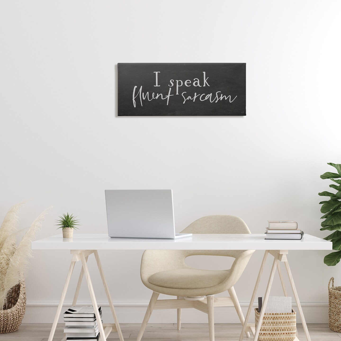 Stupell Industries Fluent Sarcasm Sassy Quote Canvas, design by Lux + Me Designs